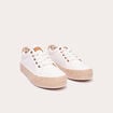 Baskets espadrilles plates ecru femme