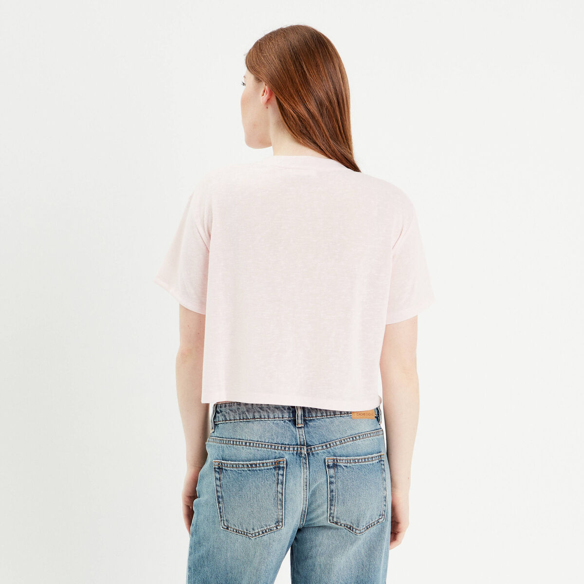 T-shirt manches courtes rose femme