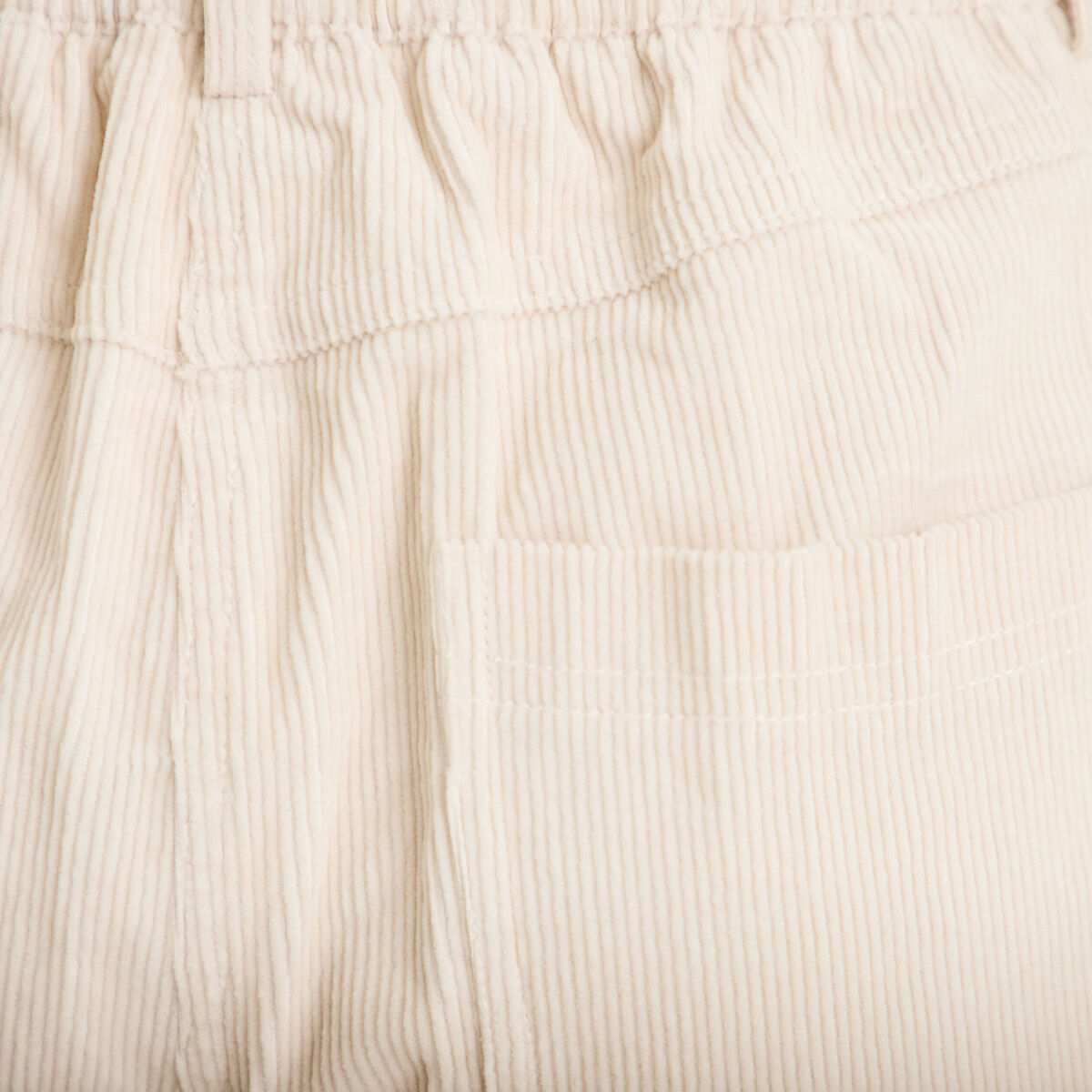 Pantalon barrel ceinture amovible ecru femme