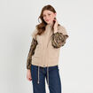 Veste sans manches matelassée taupe femme