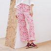 Pantalon large rose fushia femme