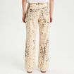 Pantalon droit marron fonc&eacute; femme