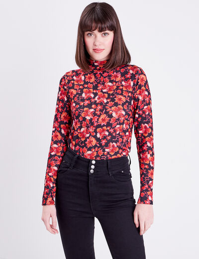 T-shirt à manches longues noir femme