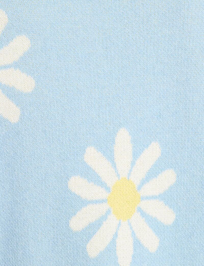 Gilet manches longues bleu pastel femme