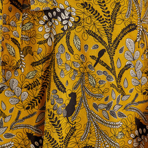 Jupe évasée ceinturée marron femme