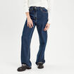 Jeans wide leg taille haute denim brut femme