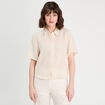 Chemise manches courtes ecru femme