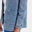 Surchemise en jean denim double stone femme