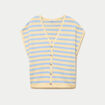 Gilet sans manches col v jaune femme
