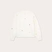 Pull avec détails bijoux ecru femme