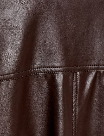 Bomber oversize marron fonc&eacute; femme