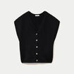 Gilet sans manches noir femme