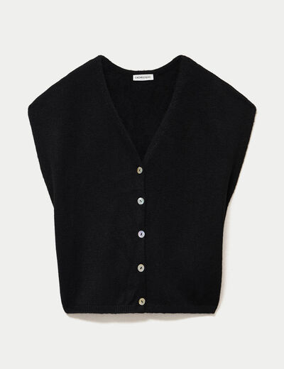 Gilet sans manches noir femme