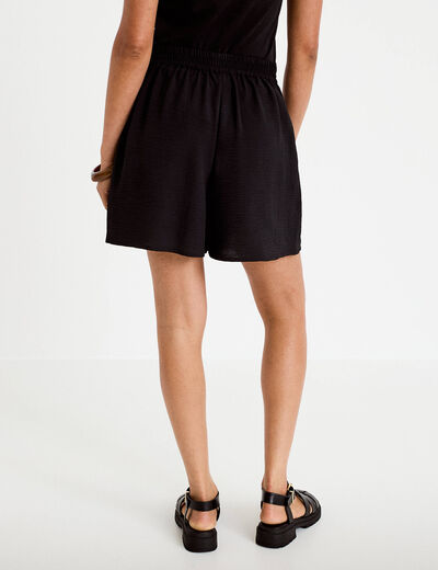 Jupe-short &eacute;vas&eacute;e courte noir femme