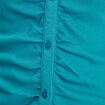 T-shirt côtelé avec fronces bleu femme