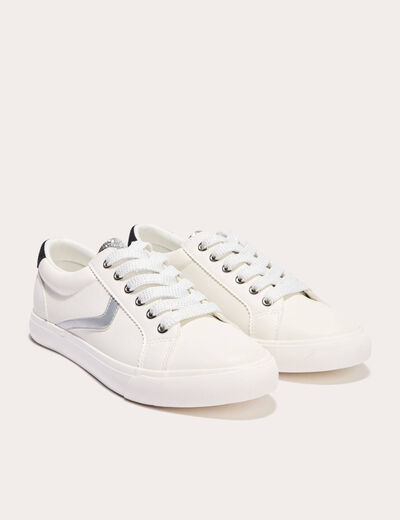 Sneakers plates ecru femme