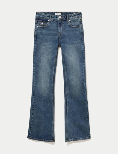 Jean bootcut taille basse denim dirty femme