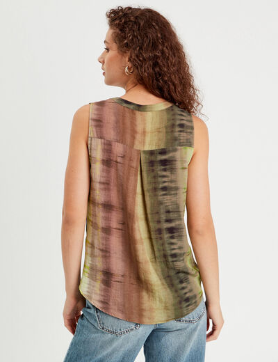 Blouse sans manches vert femme
