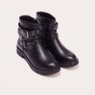 Bottines brides cloutées noir femme