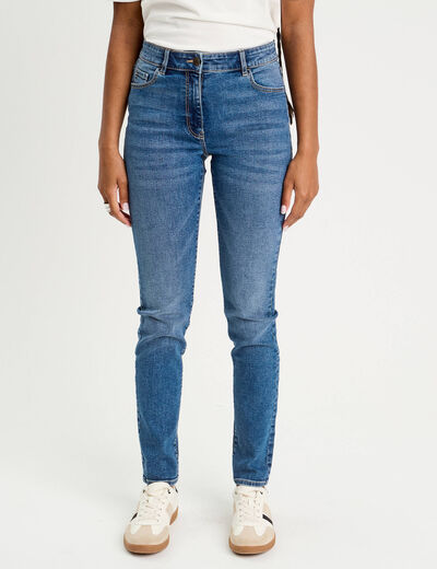 Jeans slim 5 poches denim stone femme