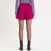 Jupe-short droite fentes violet foncé femme