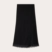 Jupe midi droite fendue noir femme