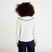Blouse broderie manches longues ecru femme