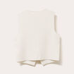 Gilet sans manches cropped ecru femme