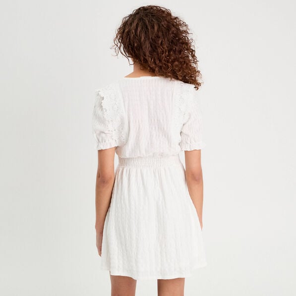 robe evasee dentelle ecru femme Robe évasée dentelle ecru femme
