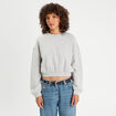 Sweat manches longues gris clair femme
