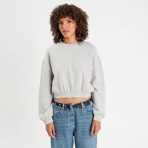 sweat manches longues gris clair femme Sweat manches longues gris clair femme