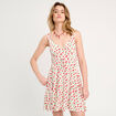 Robe évasée bretelles blanc femme