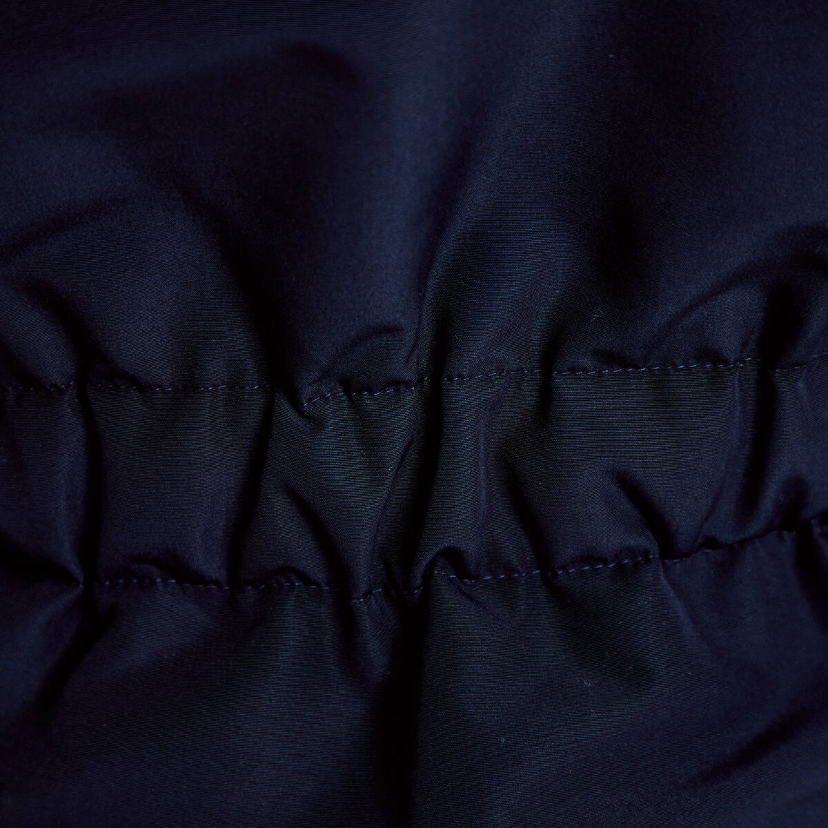 Parka &agrave; capuche fausse fourrure bleu marine femme