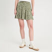 Jupe-short patineuse vert kaki femme