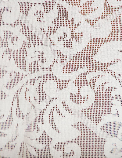 Blouse en dentelle manches longues ecru femme