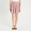 Jupe &eacute;vas&eacute;e volants rose femme