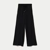 Pantalon large taille standard noir femme