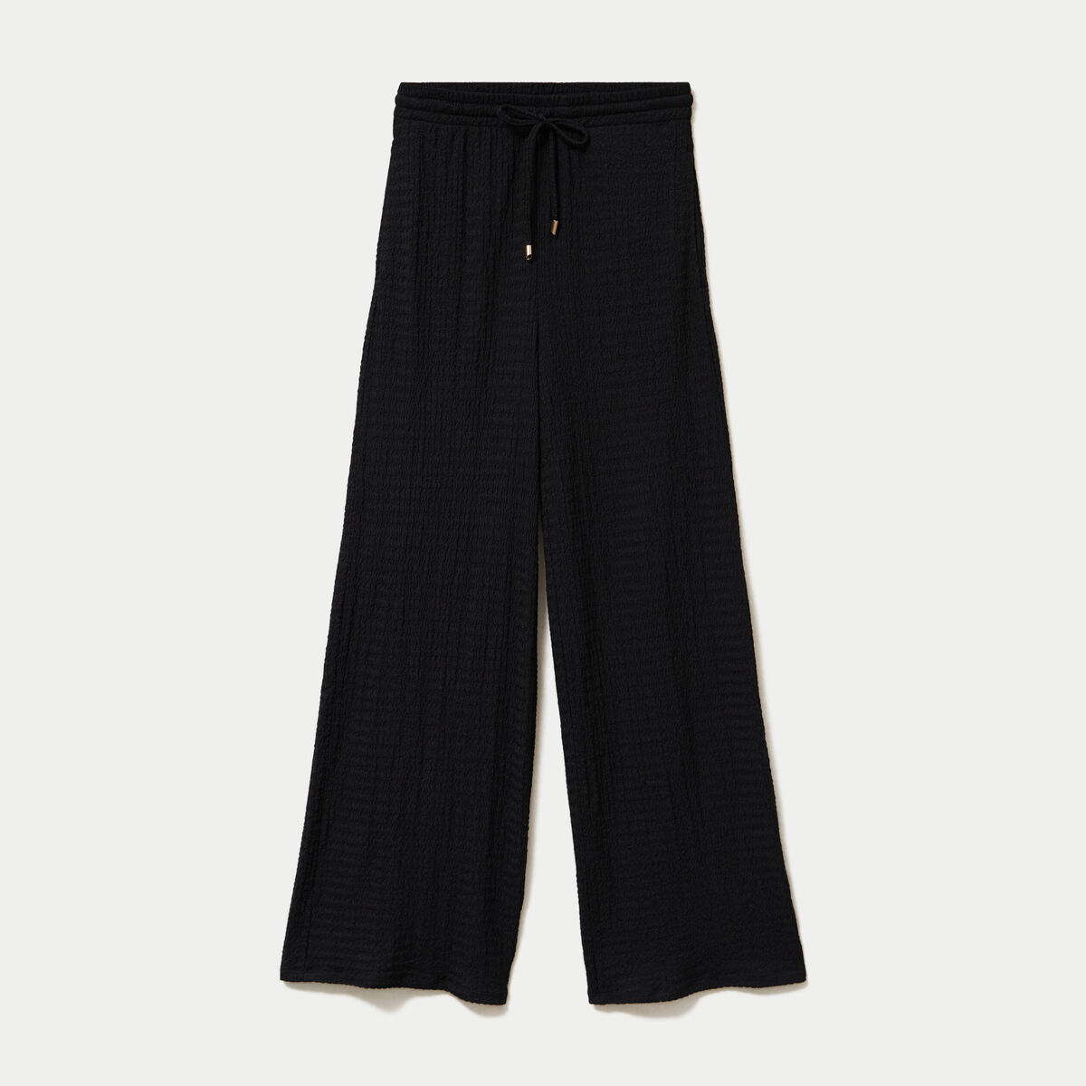 Pantalon large taille standard noir femme