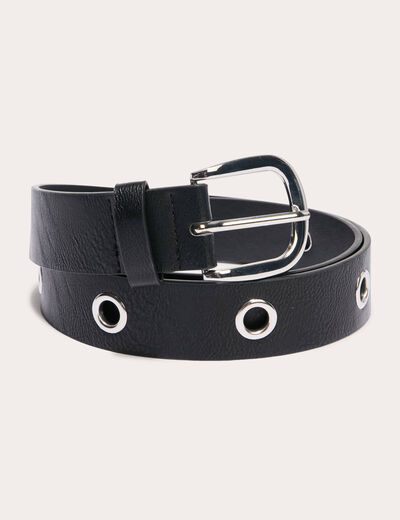 Ceinture large noir femme