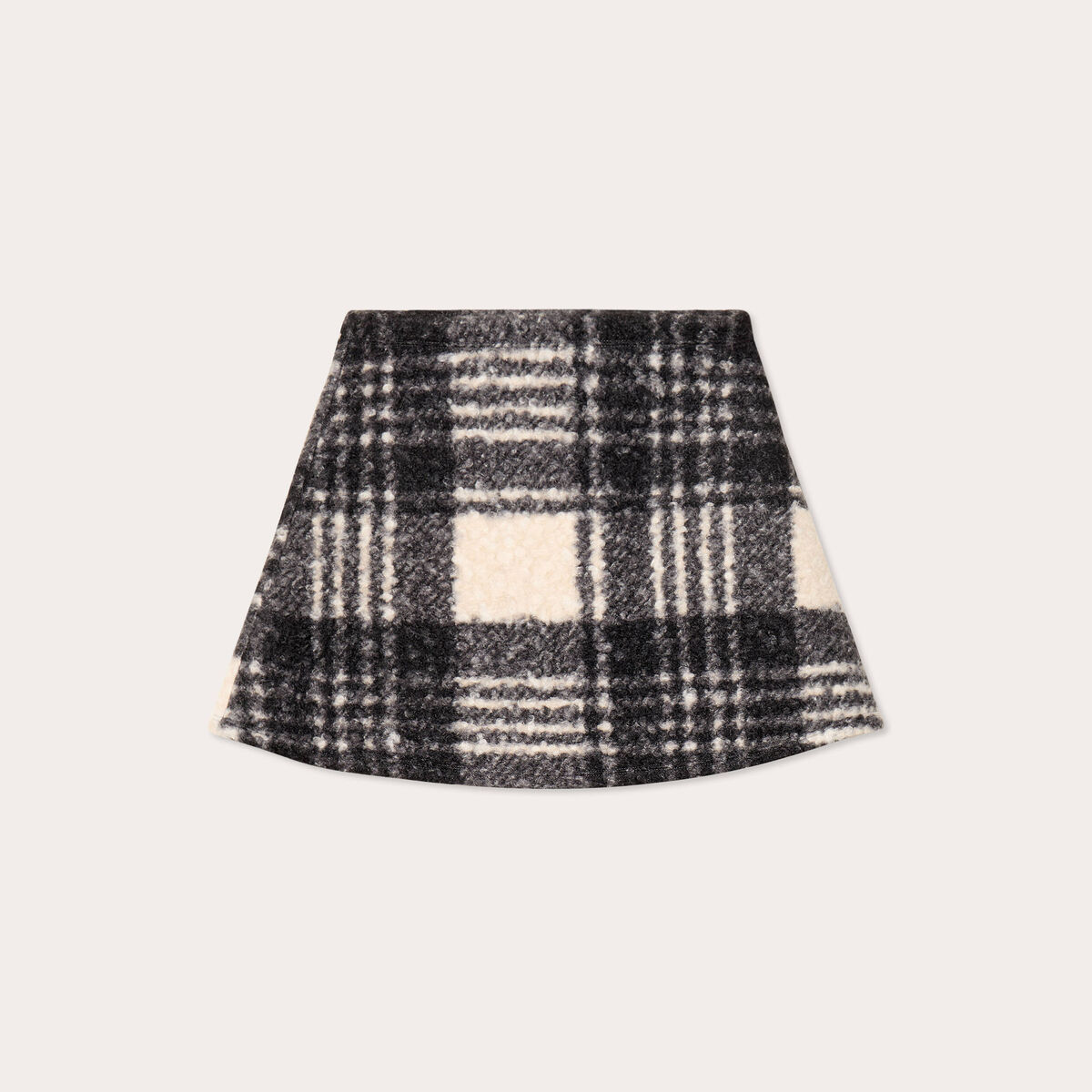 Jupe effet polaire noir femme
