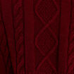 Pull avec torsades rouge fonc&eacute; femme