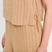 Combinaison sans manches beige femme