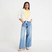 T-shirt col rond manches courtes jaune pastel femme