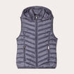Doudoune sans manches capuche bleu gris femme
