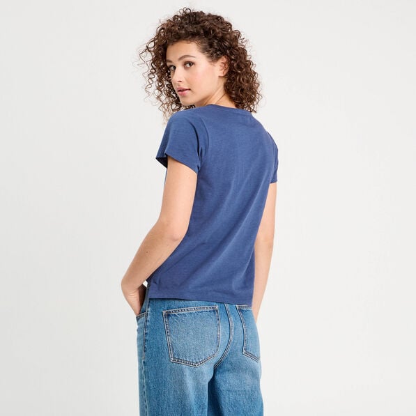 t shirt manches courtes bleu fonce femme T-shirt manches courtes bleu foncé femme