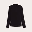 T-shirt manches longues côtelé noir femme