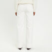 Jean wide leg taille standard denim blanc femme