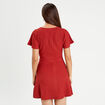 Robe évasée détail noeud vieux rose femme