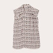 Chemise sans manches blanc femme