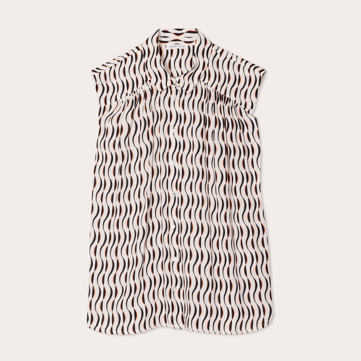 Chemise sans manches blanc femme